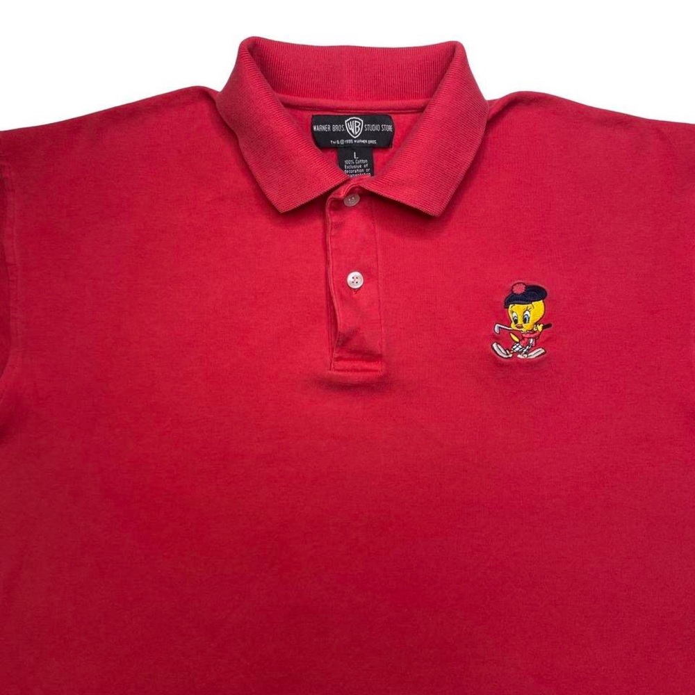 Vintage Warner Bros Tweety golfing golf‎ polo shirt